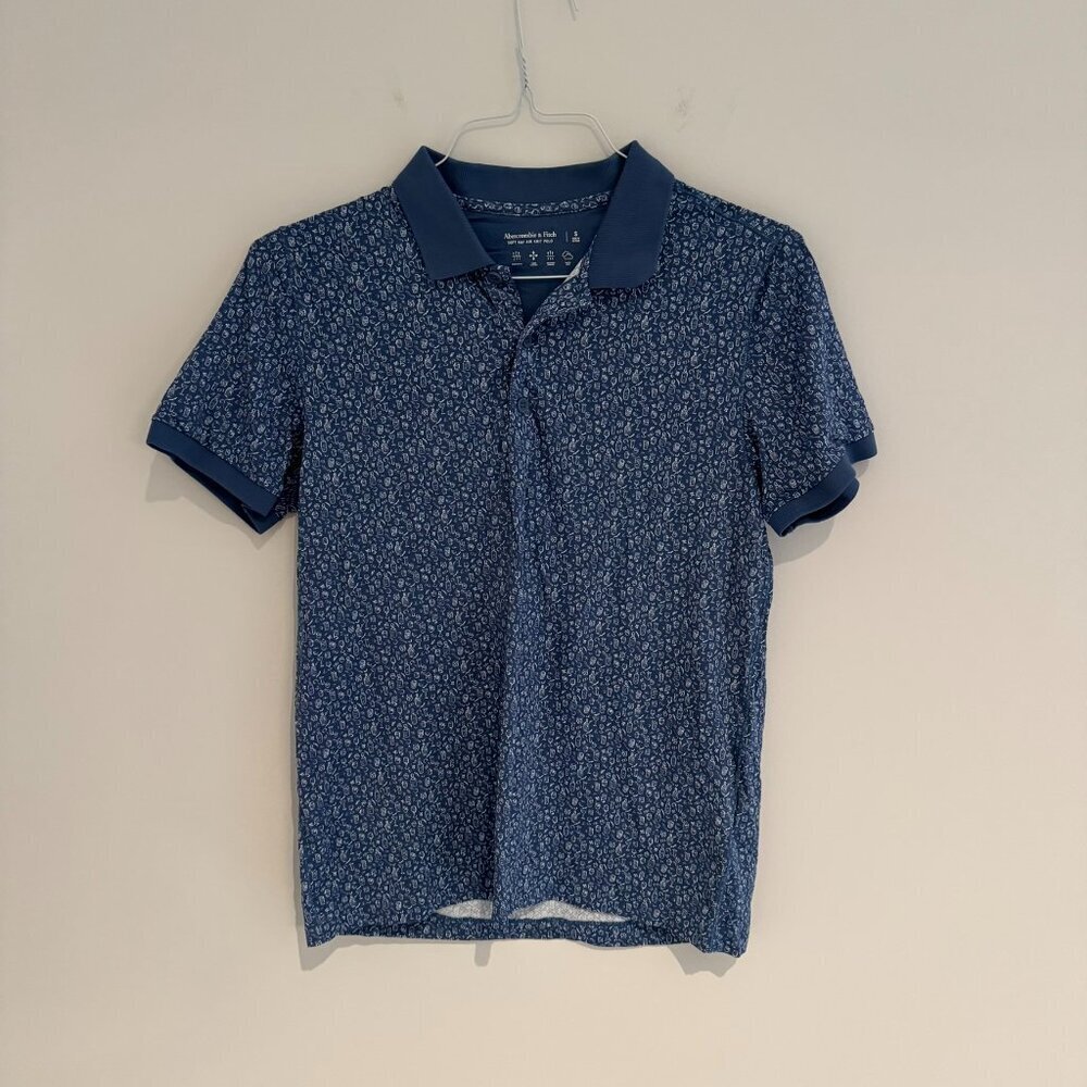 Abercrombie & Fitch Blue Golf Shirt Size Small Like New